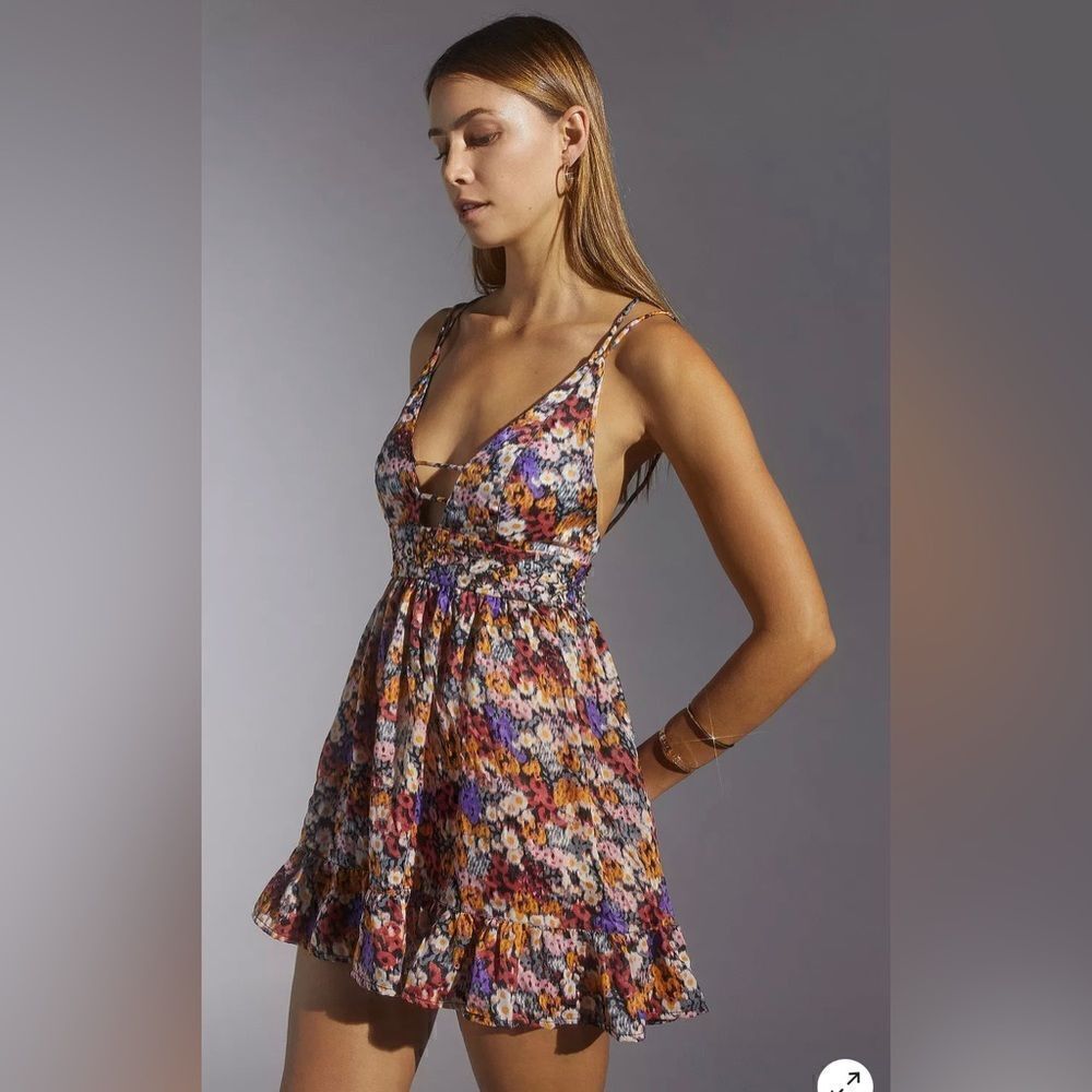 UO Naomi Strappy Back Mini Summer Dress in Small